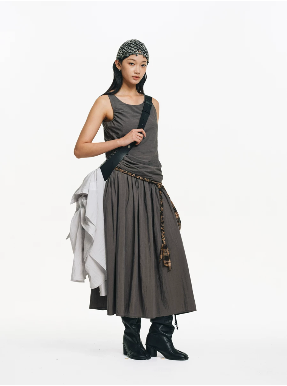 Ruched Tank Midi Dress