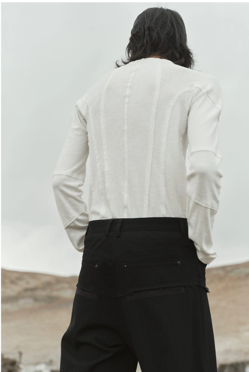 Exposed Seam Hemp Zip Top