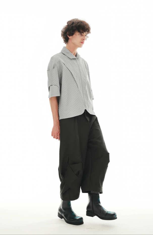 Architectural Panel Zip Shirt