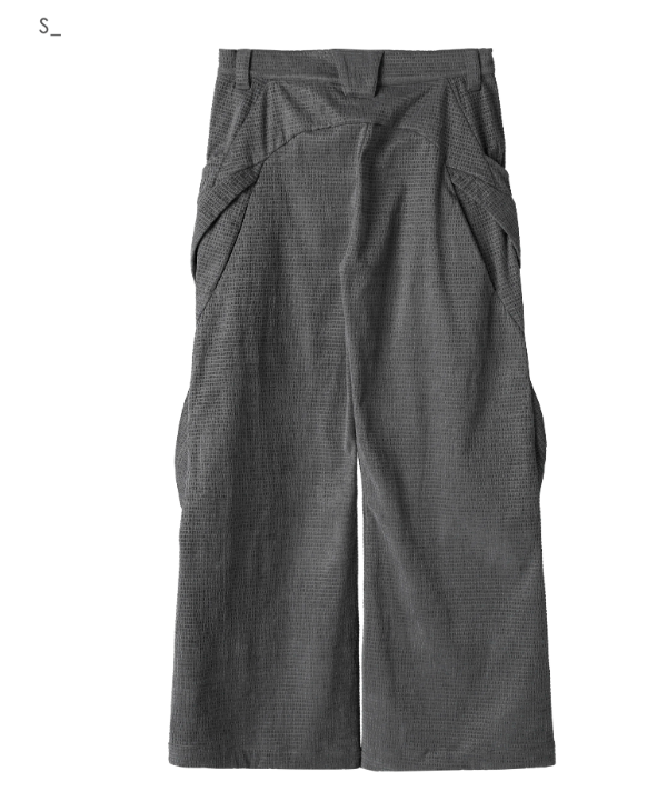 Rotational Drape Wide-Leg Trousers