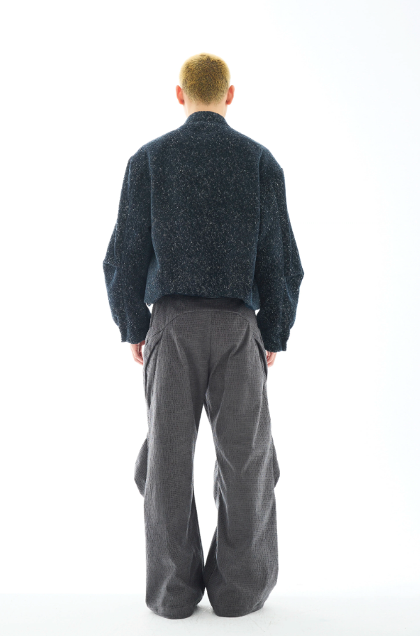 Rotational Drape Wide-Leg Trousers