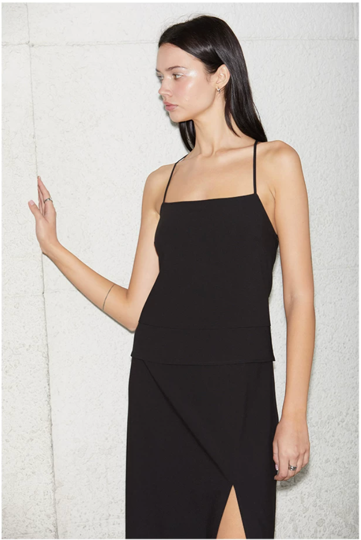 Faux Two-Piece Column Maxi Dress