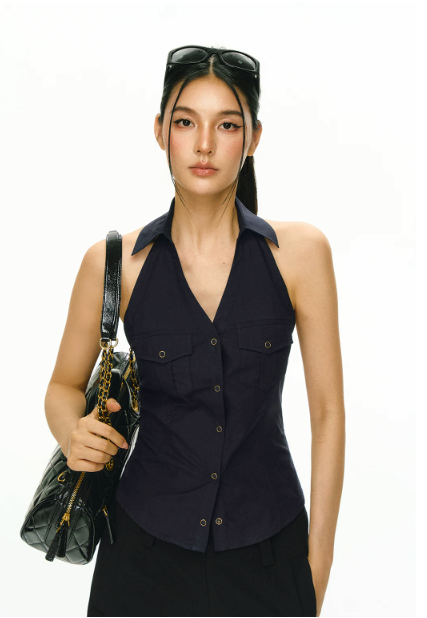 Collared Halter Utility Vest