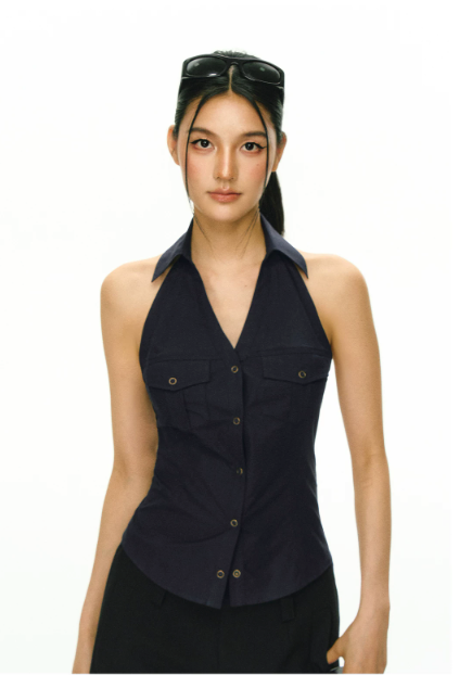 Collared Halter Utility Vest