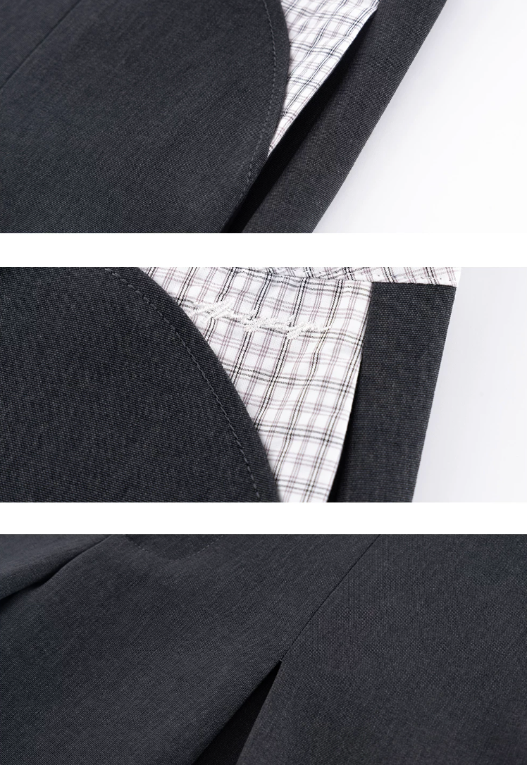Layered Check Shirt & Wide-Leg Trouser Set