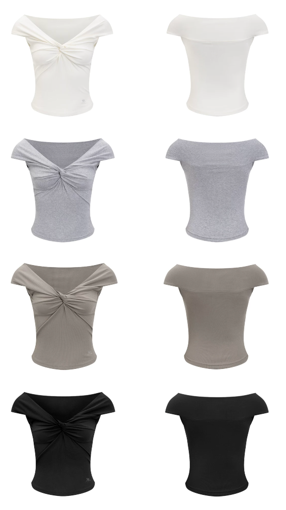 Twist Drape Off-Shoulder Top