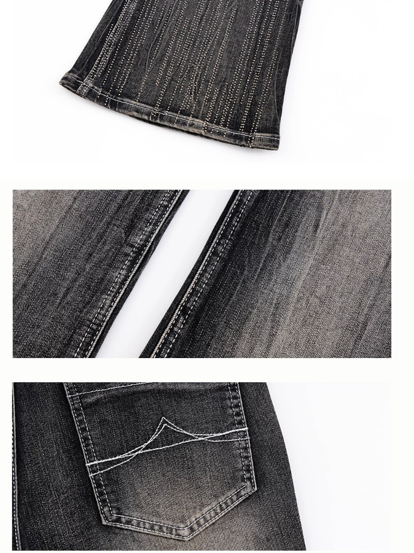 Crystal Washed Flared Jeans