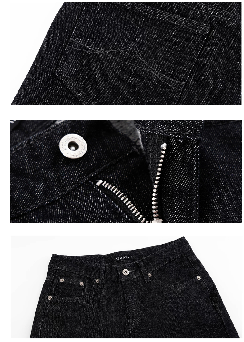 Washed Wide-Leg Jeans