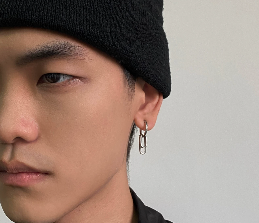 Double Link Hoop Earrings