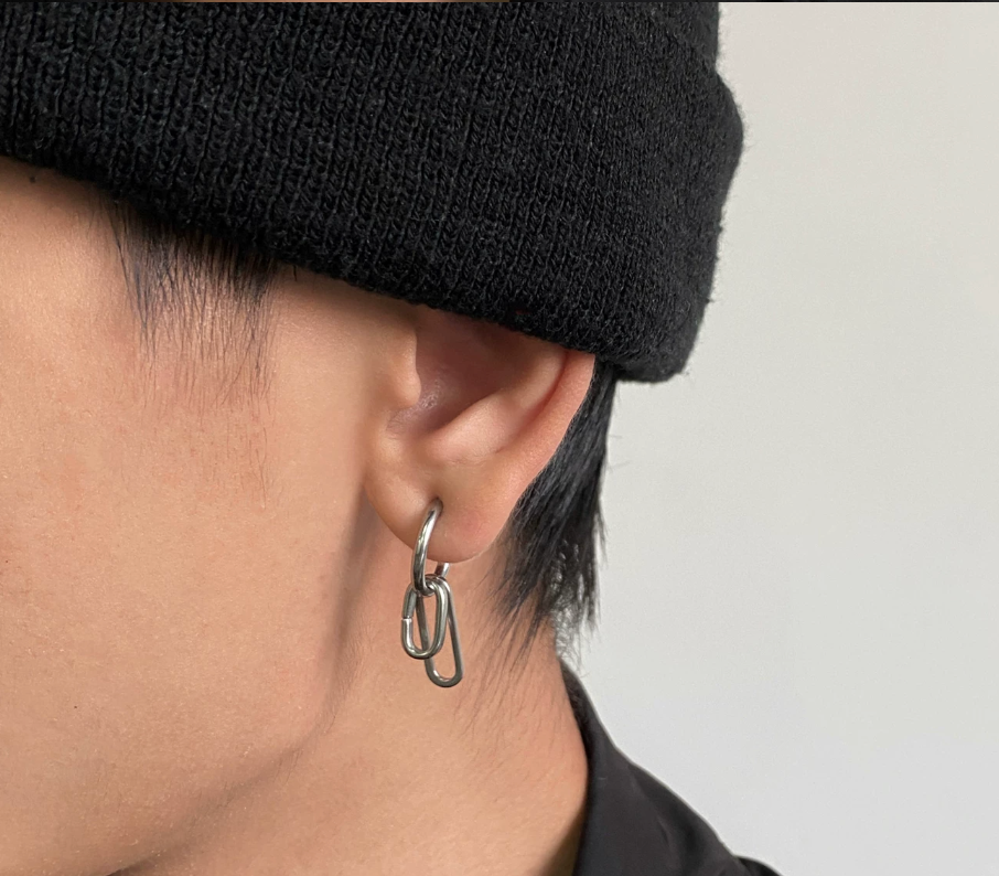Double Link Hoop Earrings