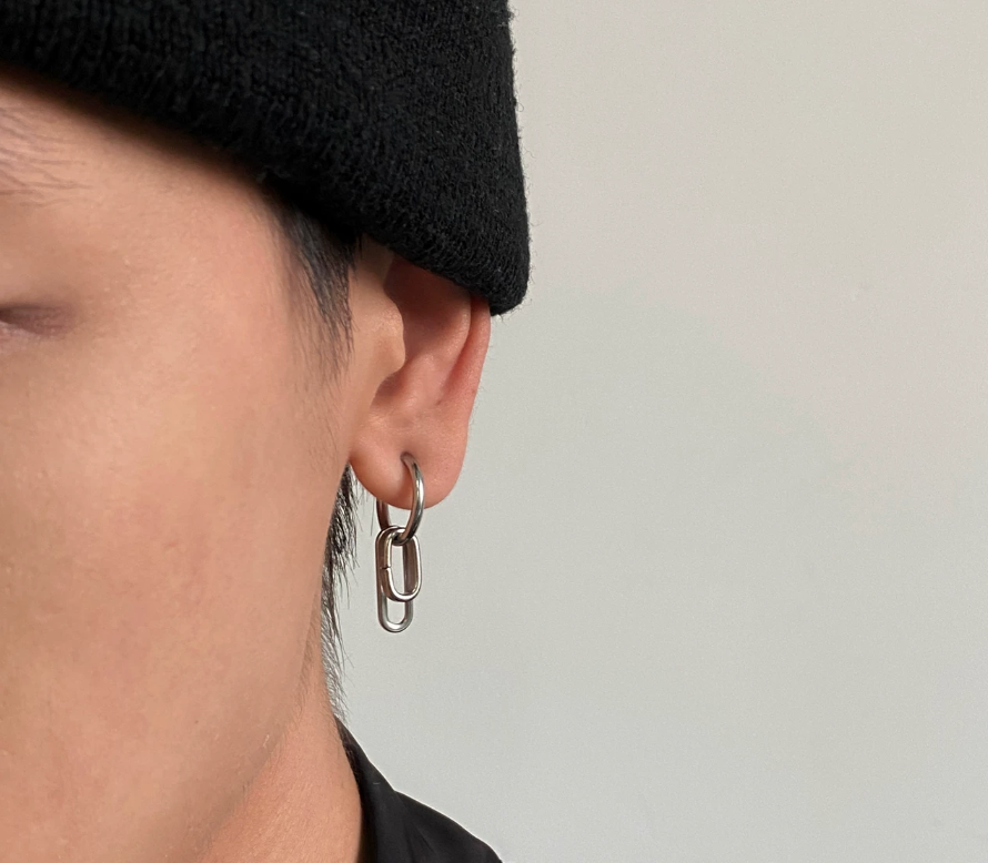 Double Link Hoop Earrings