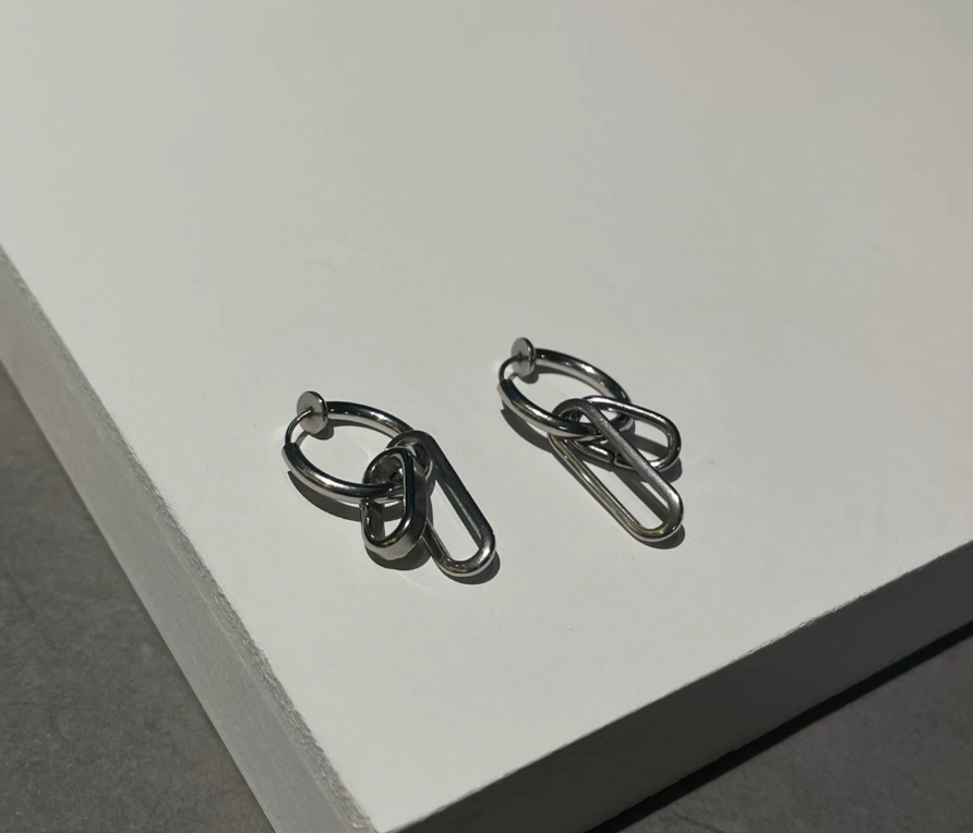 Double Link Hoop Earrings