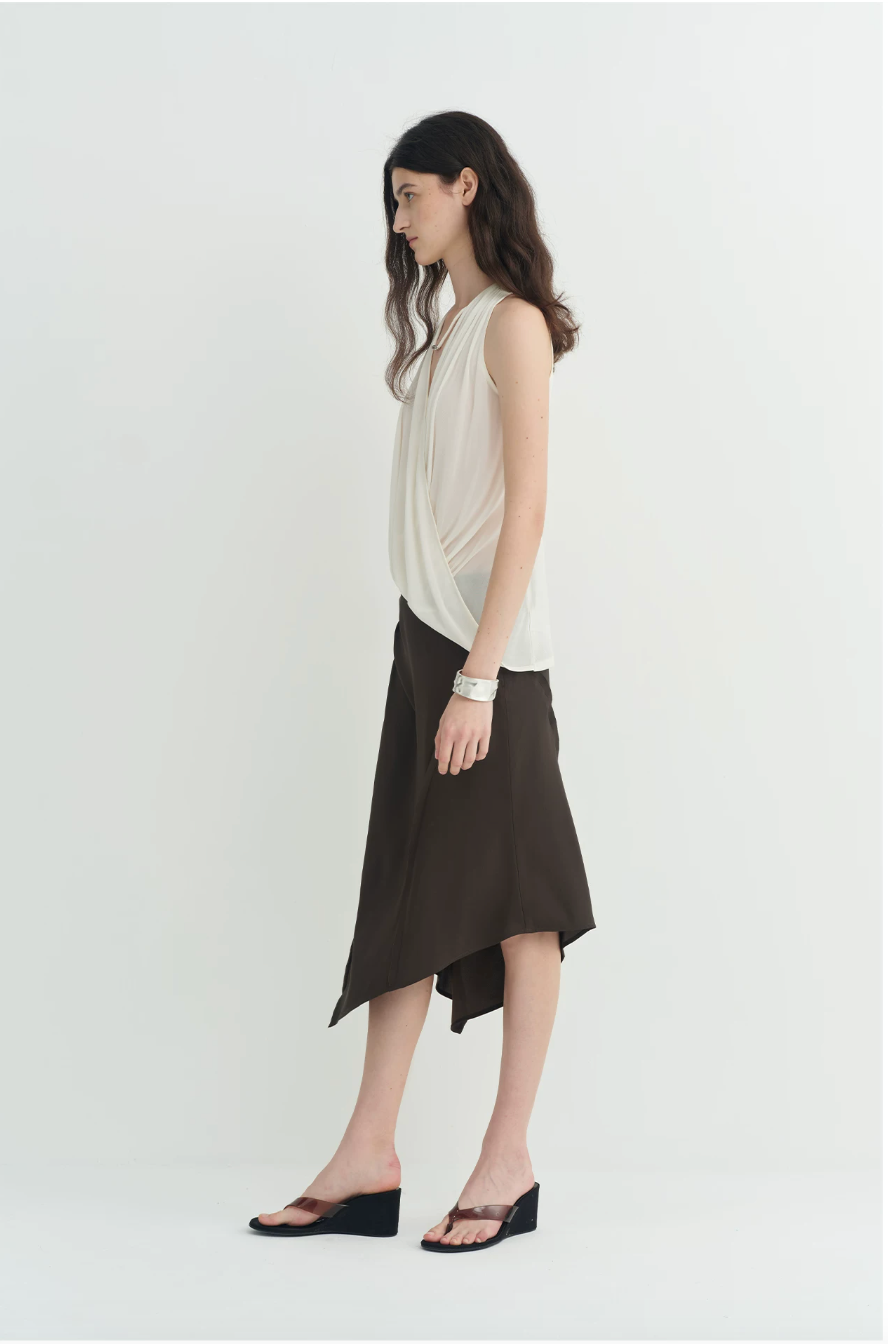 Draped Beaded Halter Top