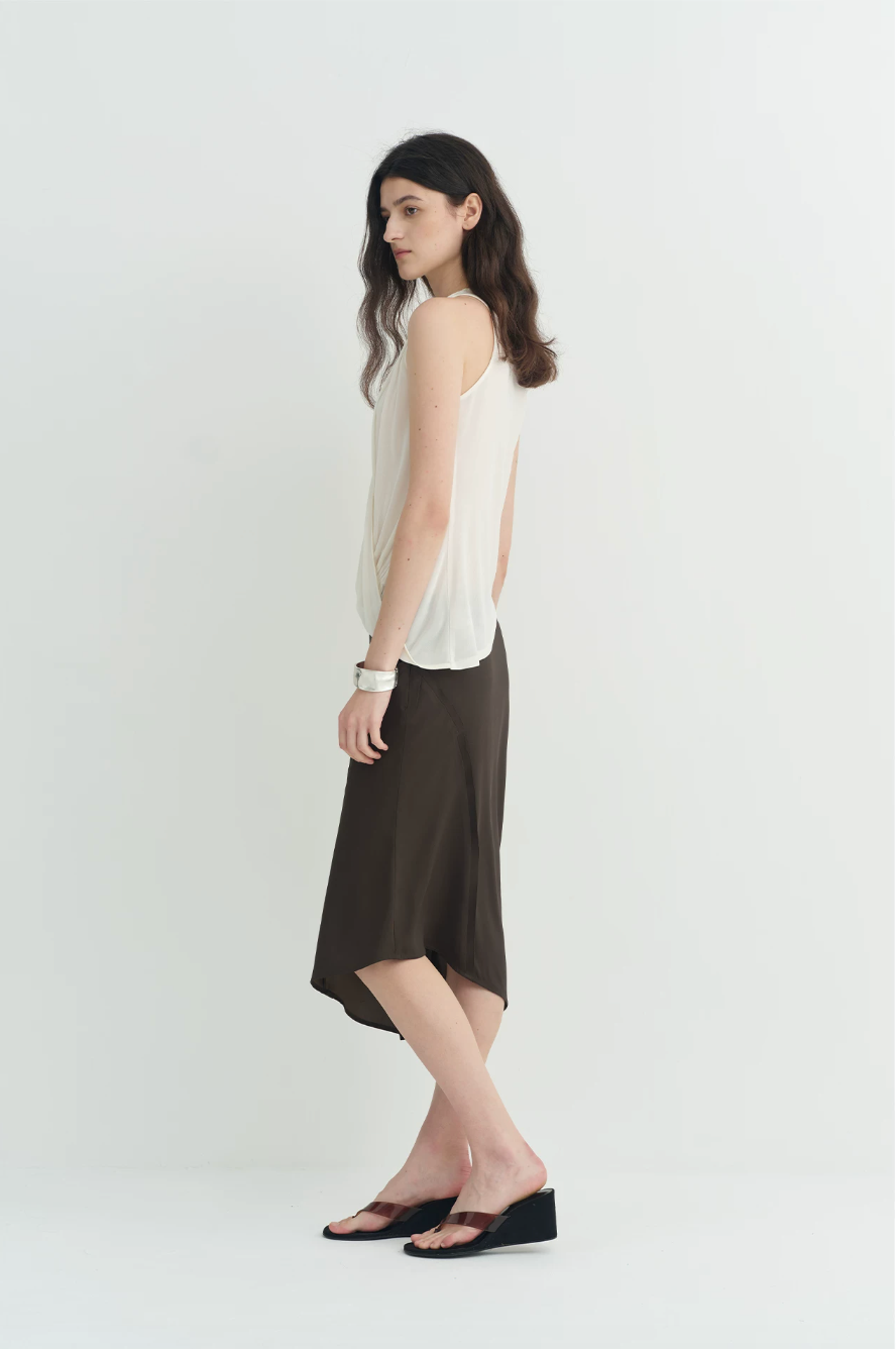 Draped Beaded Halter Top