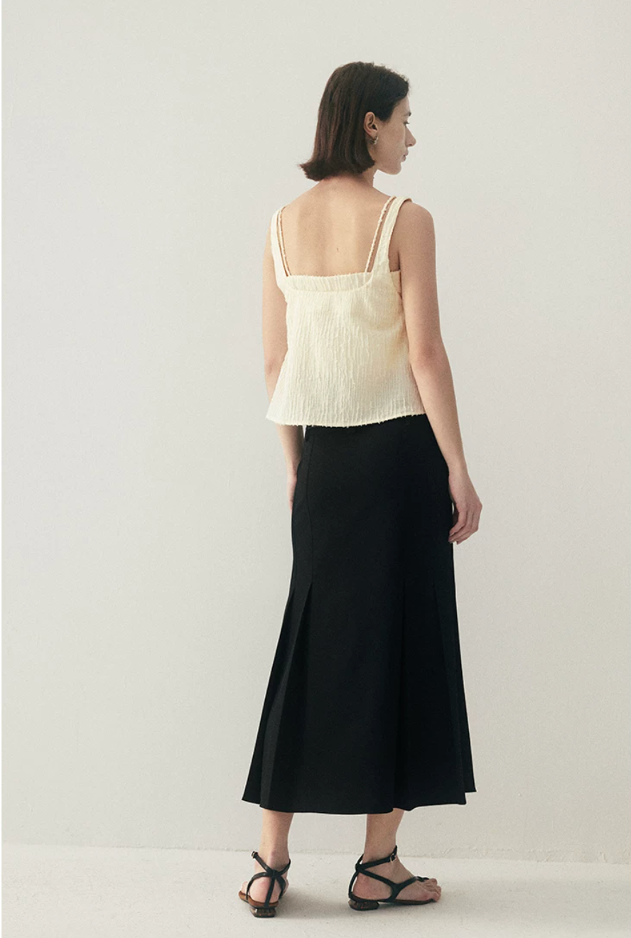 Layered Beaded Strap Corset Top
