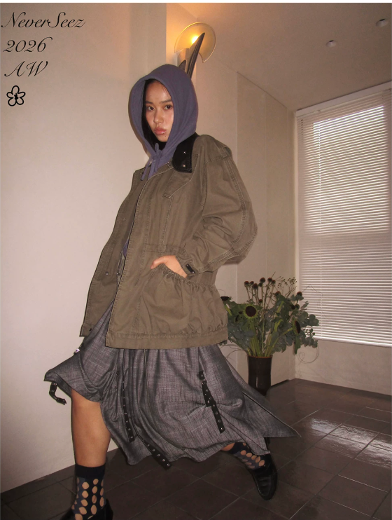 Deconstructed Harness Midi Skirt