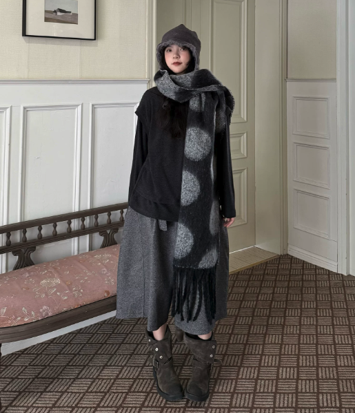Wool Blend Wide-Leg Culottes