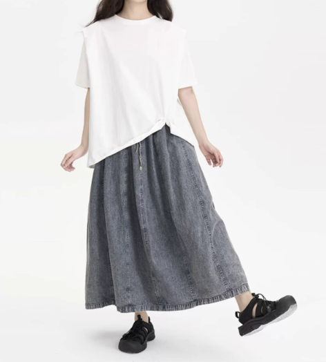 Convertible Tie-Hem Oversized T-Shirt