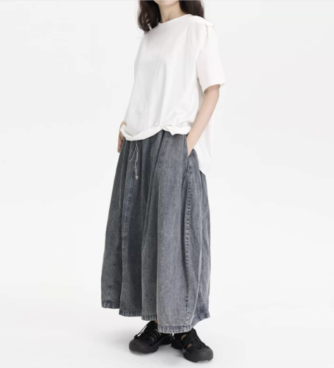Convertible Tie-Hem Oversized T-Shirt