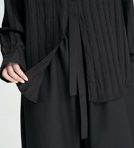 Crinkled Sheer Oversized Shirt