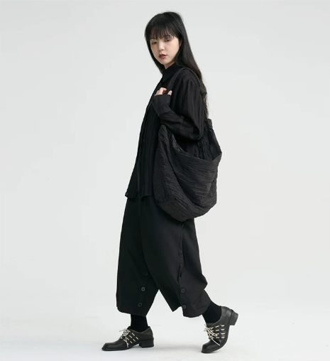 Crinkled Sheer Oversized Shirt