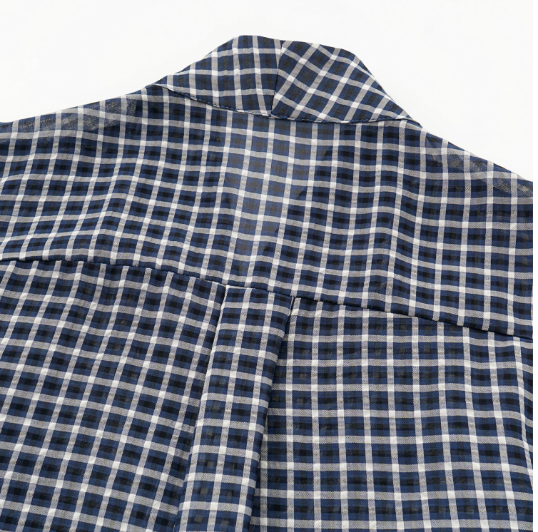 Ruched Check Drawstring Vest