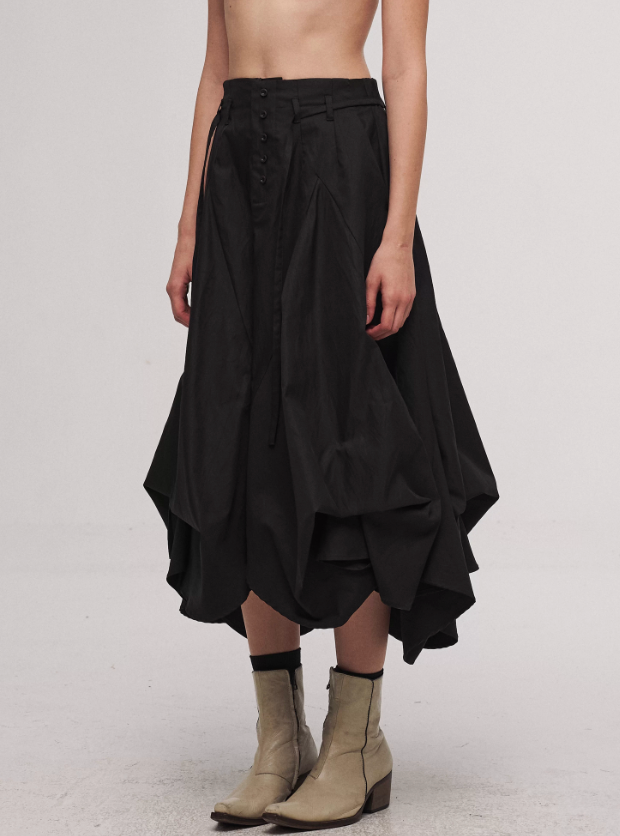 Tulip Skirt in Black Ink