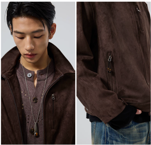 Burnished Point-Collar Jacket