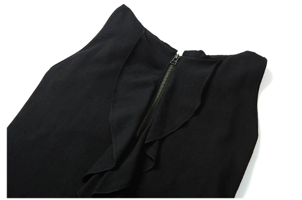 Ruffle Hood Lace Back Top