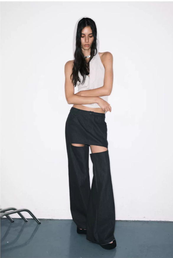Ruffle Hood Lace Back Top