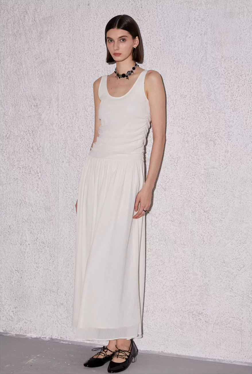 Ruched Bodice Maxi Dress