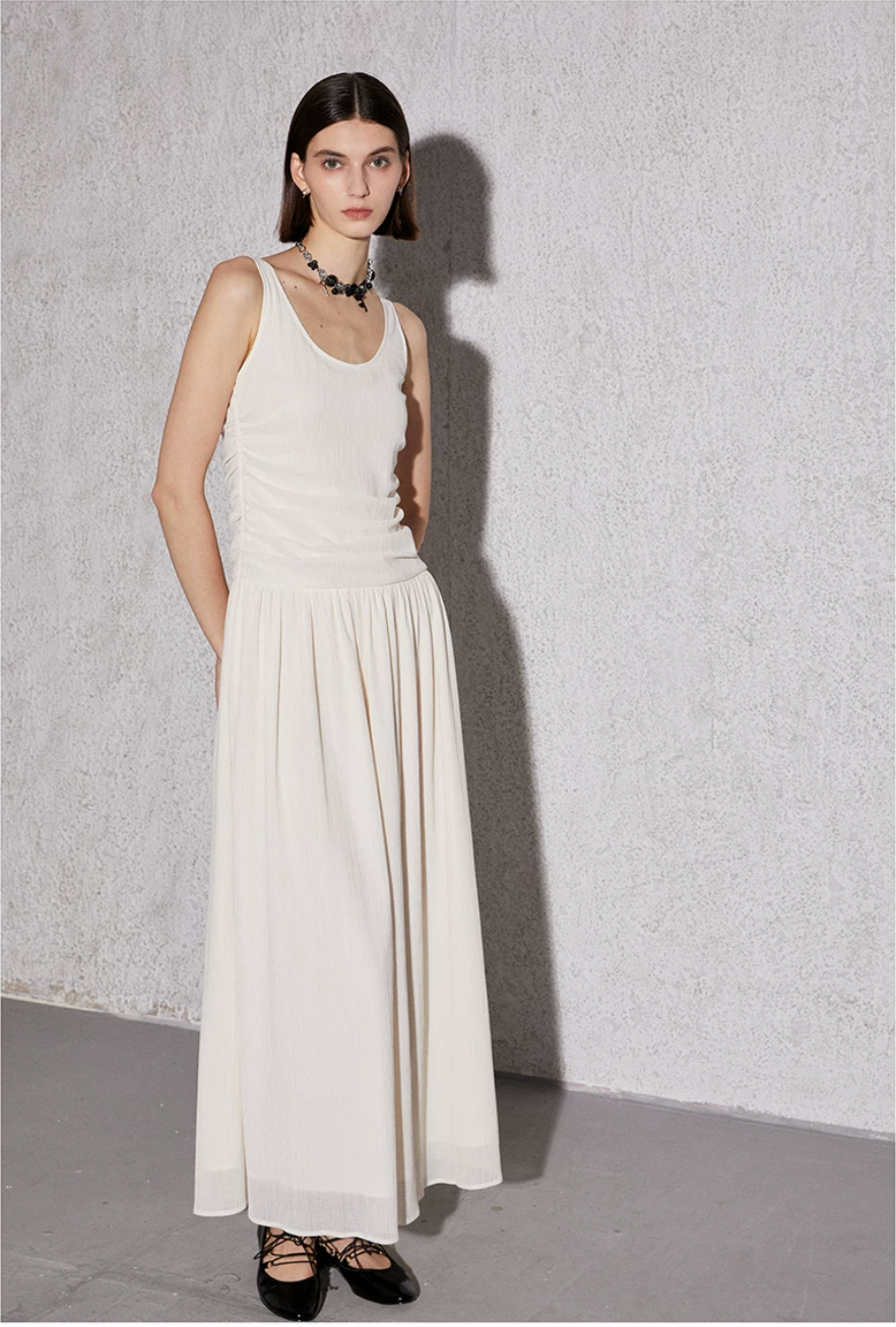 Ruched Bodice Maxi Dress