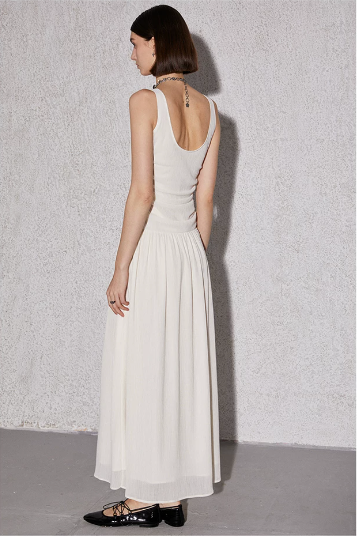 Ruched Bodice Maxi Dress