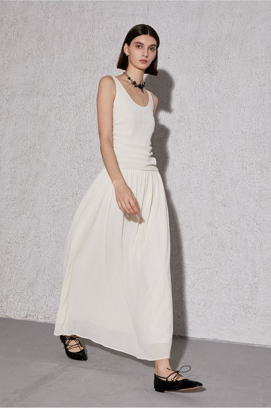 Ruched Bodice Maxi Dress