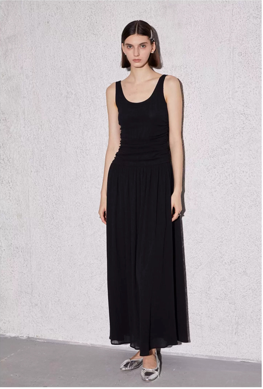 Ruched Bodice Maxi Dress