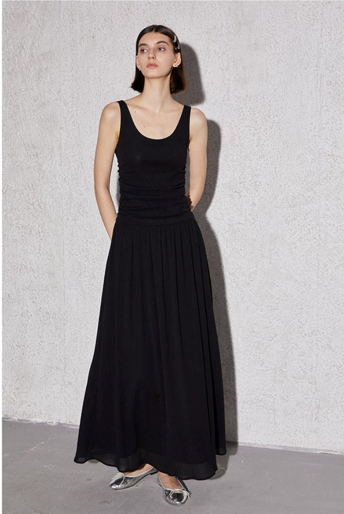 Ruched Bodice Maxi Dress