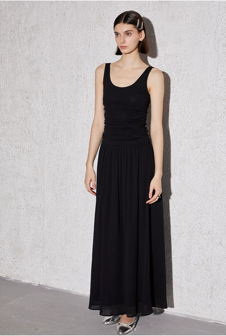 Ruched Bodice Maxi Dress