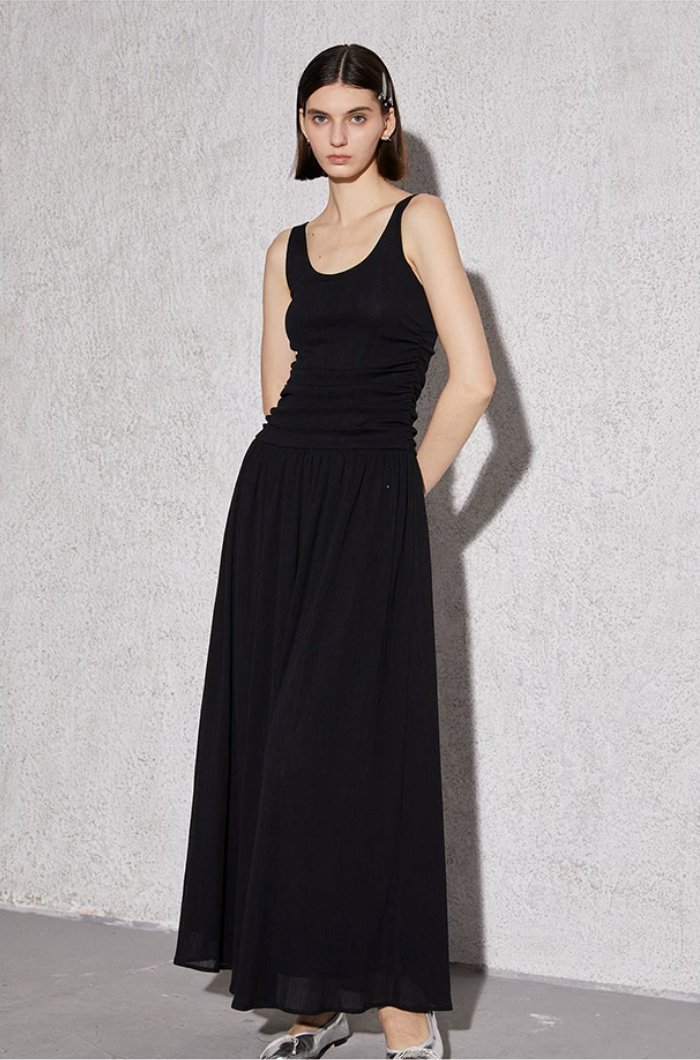 Ruched Bodice Maxi Dress