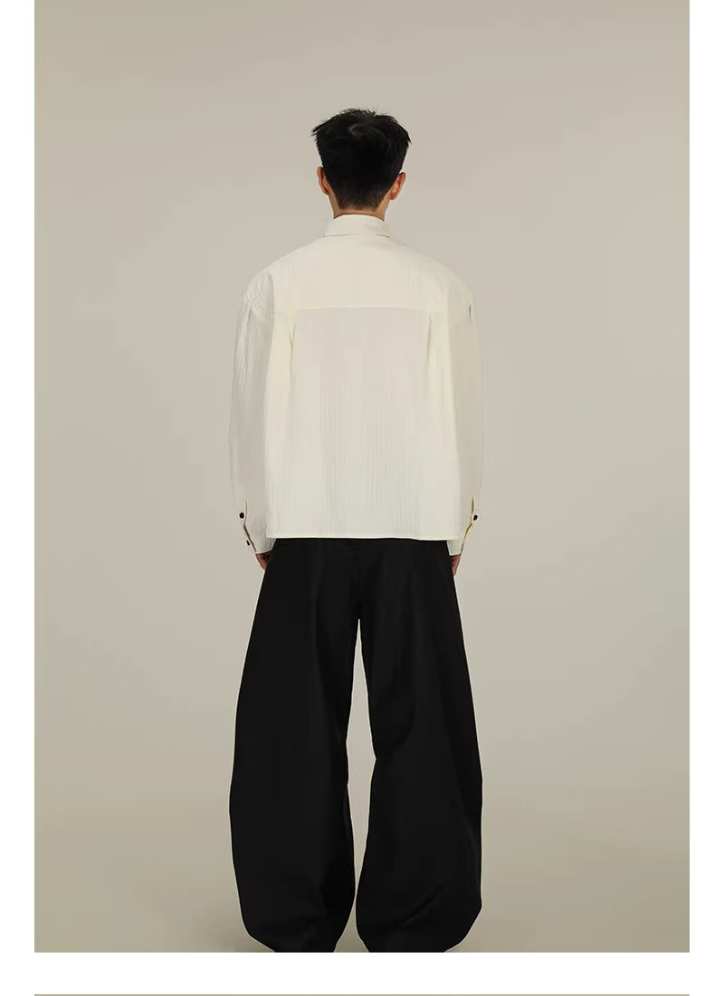 Faux Two Piece Button-Up Shirt